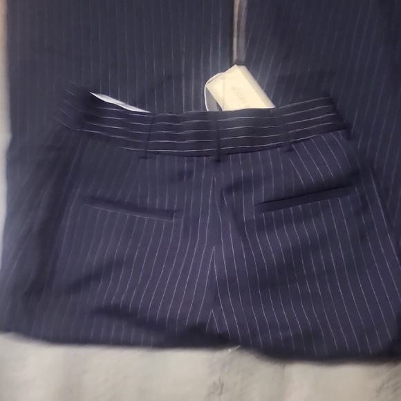 Ramy Brook Meghan Wide-Leg Pants Blue & White Stripe Size 4 - Picture 7 of 7